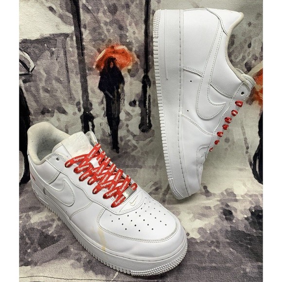 Nike Other - Nike Air Force 1 Low Supreme Sneakers Mens Size 12 White Lightweight CU9225100